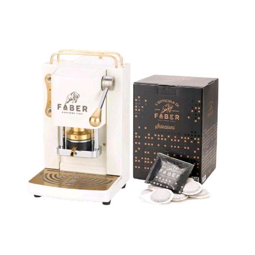 FABER PRO MINI DELUXE MACCHINA DA CAFFÈ CIALDE 44MM 500W 15 BAR 1.3LT + 50 CIALD