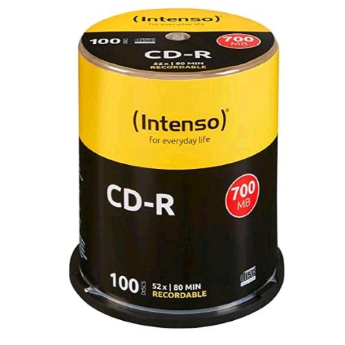 INTENSO CD-R 700 MB 80 MINUTI 52X SPINDLE 100PZ