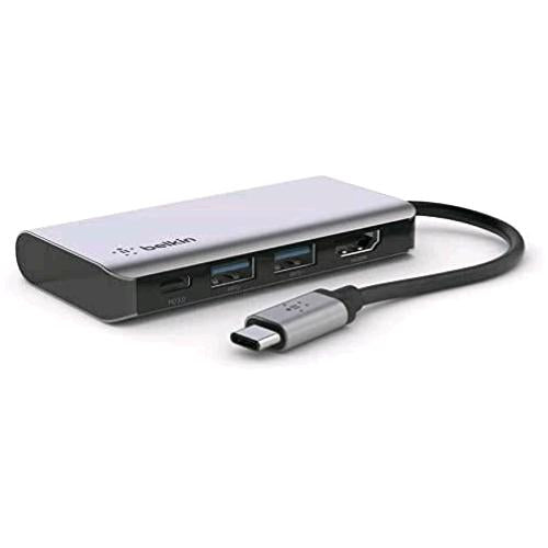 BELKIN ADATTATORE MULTIPORTA 4 IN 1 USB-C HDMI 4K RICARICA PASSANTE USB-C PD DA