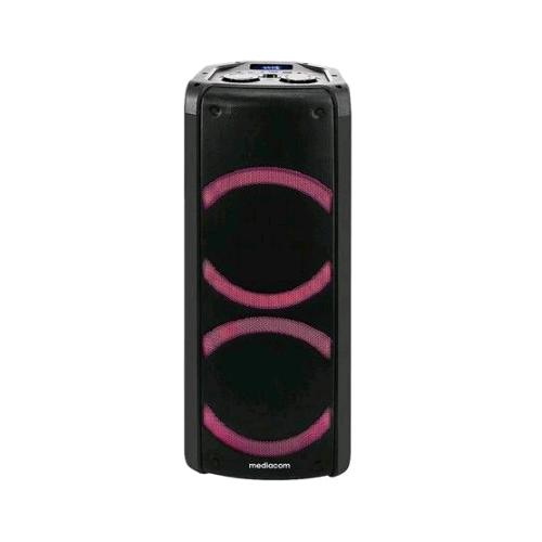 MEDIACOM M-PS90 PARTY SPEAKER BLUETOOTH 90W FUNZIONE KARAOKE E LUCI LED MULTICOL