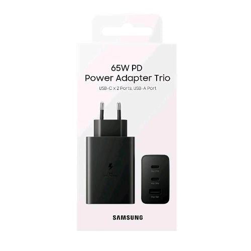 SAMSUNG EP-T6530 CARICABATTERIE TRE PORTE SUPER FAST CHARGING TRIO 65W NERO 2XUS