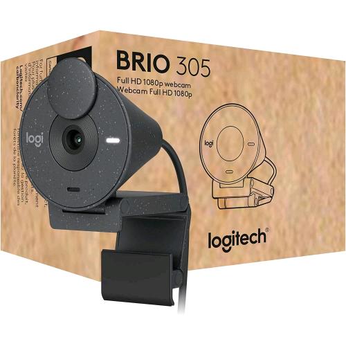LOGITECH BRIO 305 WEBCAM FULL HD 2MP CON CORREZIONE DELL'ILLUMINAZIONE MICROFONI