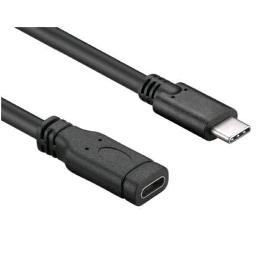HAMLET CAVO DA USB-C MASCHIO AD USB-C FEMMINA 1 MT NERO