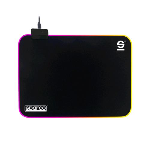 CELLY SPARCO MOUSEPAD DRIFT TAPPETINO DA GIOCO PER MOUSE CON LUCI RGB USB NERO