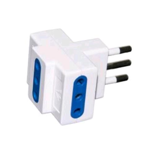 DIGITUS ADATTATORE 1 SPINA ITALIANA 10A - 3 PRESE 10A BIANCO