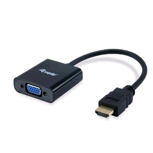EQUIP 11903607 CAVO E ADATTATORE VIDEO VGA A HDMI TIPO A NERO