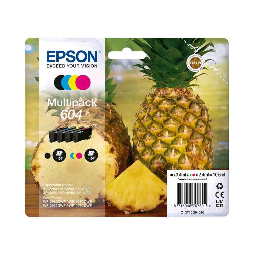 EPSON 604 CARTUCCIA INCHIOSTRO INK ORIGINALE MULTIPACK 4 COLORI NERO CIANO MAGEN