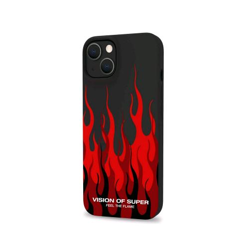 CELLY APPLE PHONE 14 VISION OF SUPER COVER IN TPU SOFT TOUCH NERO/ROSSO