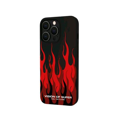 CELLY APPLE PHONE 14 PRO VISION OF SUPER COVER IN TPU SOFT TOUCH NERO/ROSSO