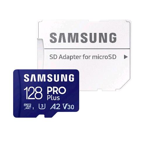 SAMSUNG MB-MD128SA PRO PLUS MICRO SDXC 128GB CLASSE U3 A2 V30 VELOCITA DI LETTUR