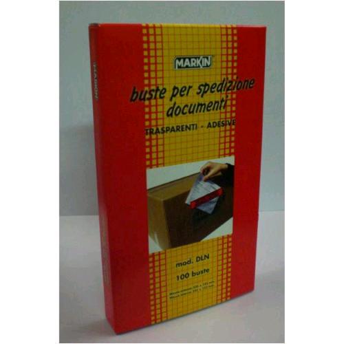 MARKIN DLN BUSTE AUTOADESIVE PORTADOCUMENTI PER SPEDIZIONI CORRIERI IN PLASTICA