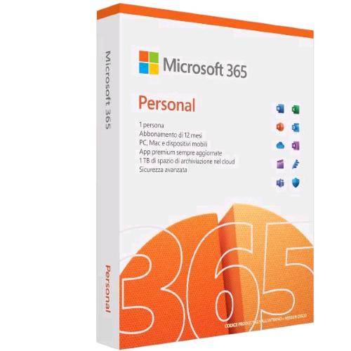 MICROSOFT 365 PERSONAL LICENZA BASE FULL AZIENDA/PRIVATI MEDIALESS P10 1 PERSONA