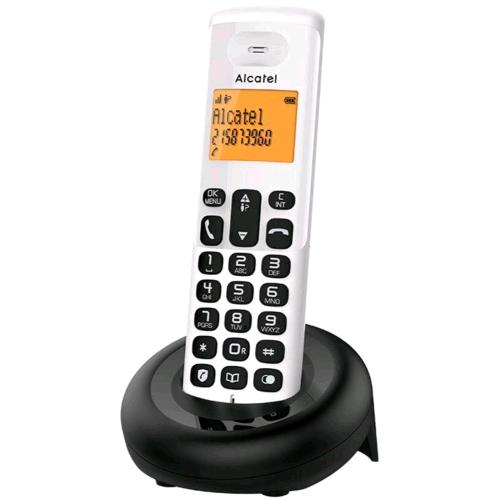 ALCATEL E160 CORDLESS DECT AMPIO DISPLAY A 2 LINEE BLOCCO CHIAMATE IN ARRIVO CON