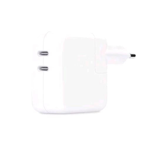 APPLE POWER ADAPTER CARICA BATTERIE DA RETE DUAL PORT 2 x USB-C 35 W BIANCO