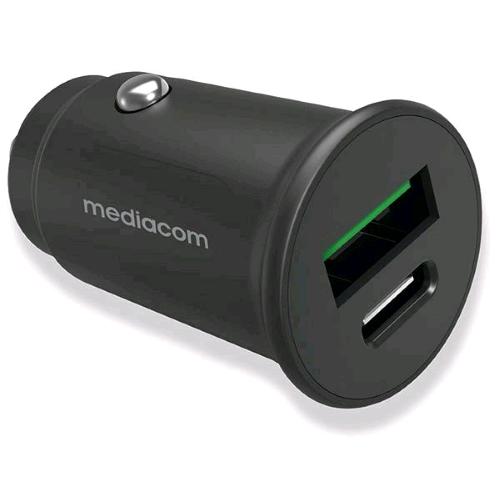 MEDIACOM MD-A170 CARICABATTERIA DA AUTO FAST CHARGER 27 W 1 x USB-A 1 x USB-C NE
