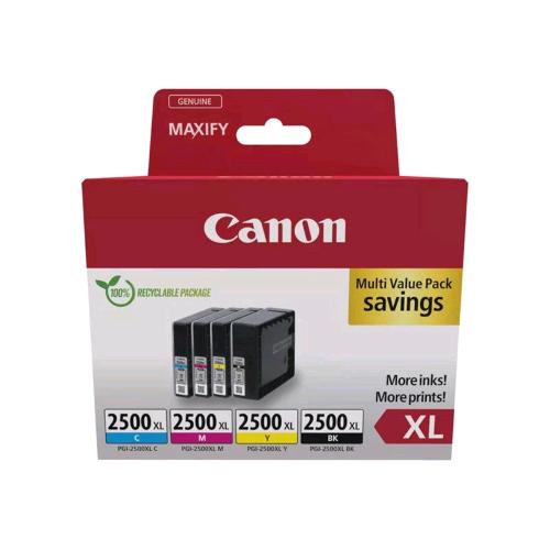 CANON PGI-2500XL BK/C/M/Y MULTIPACK CONFEZIONE DA 4 CARTUCCE XL INK NERO GIALLO