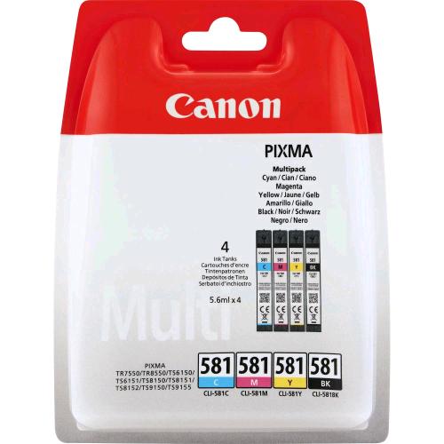 CANON CLI-581 BK/C/M/Y MULTI PACK CONFEZIONE DA 4 INK 5.6 ML NERO GIALLO CIANO M
