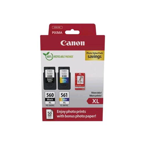 CANON PG-560XL/CL-561XL PHOTO VALUE PACK COFEZIONE 2 INK NERO COLORE CIANO MAGEN