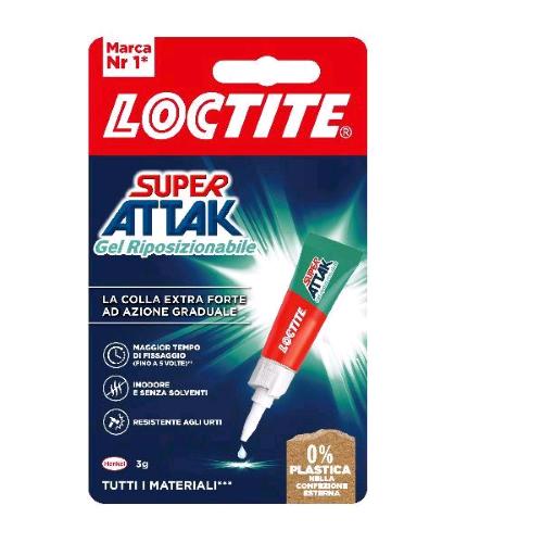 LOCTITE SUPER ATTAK GEL RIPOSIZIONABILE FIALETTA DA 3 GR TRASPARENTE