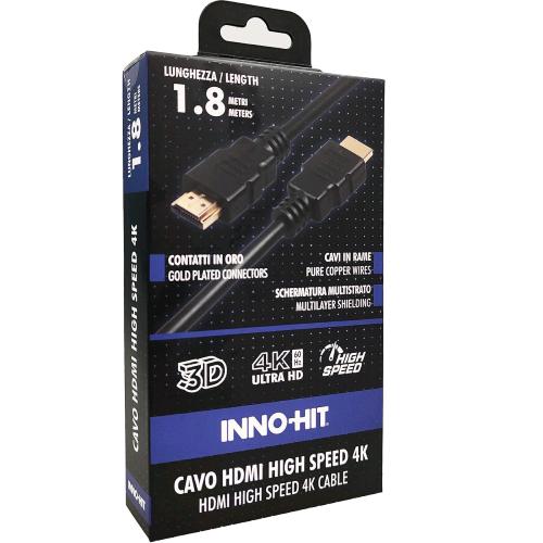 INNO HIT CAVO HDMI 4K HDR HIGH SPEED 60Hz MASCHIO-MASCHIO 1.8 MT NERO