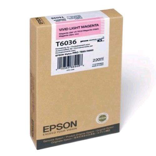 EPSON T6036 C13T603600 CARTUCCIA INKJET MAGENTA CHIARO PER 7880-7880 COLOR BASE