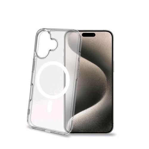 CELLY APPLE iPHONE 16 COVER IN MORBIDO TPU TRASPARENTE COMPATIBILE MagSafe MODUL