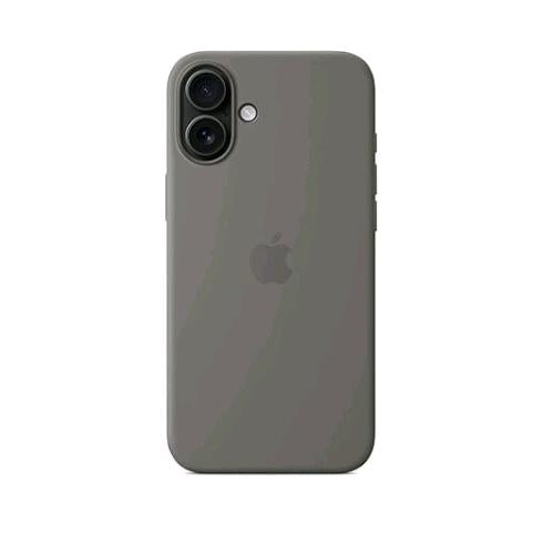 APPLE iPHONE 16 PLUS SILICONE CASE MagSafe STONE GRAY GRIGIO PIETRA