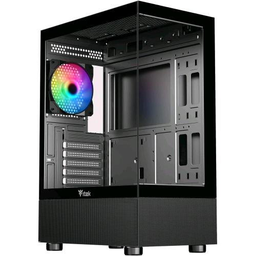ITEK SHOWBUI 33B CASE GAMING TOWER ATX 12cm ARGB FAN PANNELLO FRONTALE E LATERAL