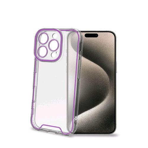 CELLY APPLE iPHONE 16 PRO CUSTODIA IN TPU TRASPARENTE CON BORDI CHE SI ILLUMINAN