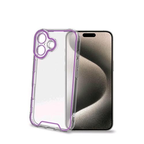 CELLY APPLE iPHONE 16 CUSTODIA IN TPU TRASPARENTE CON BORDI CHE SI ILLUMINANO AL