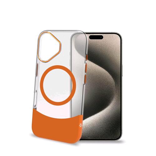 CELLY APPLE iPHONE 16 COVER IN TPU MagSafe TRASPARENTE PARTE INFERIORE IN MATERI