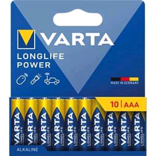 VARTA LONGLIFE POWER BATTERIE MINI STILO AAA ALCALINE CONF 10 Pz.