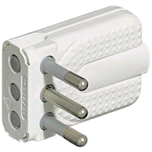 BTICINO SPINA MASCHIO CORNER 10A SALVASPAZIO SPINOTTI ORIENTABILI BIANCO