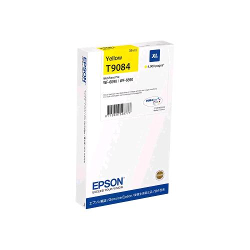 EPSON T9084 CARTUCCIA INCHIOSTRO GIALLO XL 39 ML PER WorkForce Pro WF-6090, WF-6