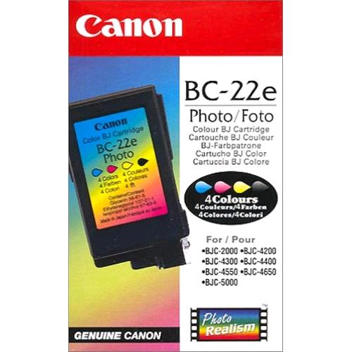 CANON BC-22e CARTUCCIA INCHIOSTRO 4 COLORI NERO CIANO MAGENTA GIALLO