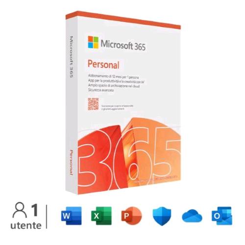 MICROSOFT M365 PERSONAL ITALIAN EUROZONE SUBSCR MEDIALESS FY25H2 1 ANNO