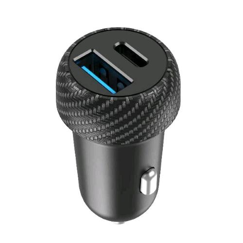 CELLY CAR CHARGER CARICABATTERIE DA AUTO POWER DELIVERY 45 W 2 USCITE USB-A/USB-