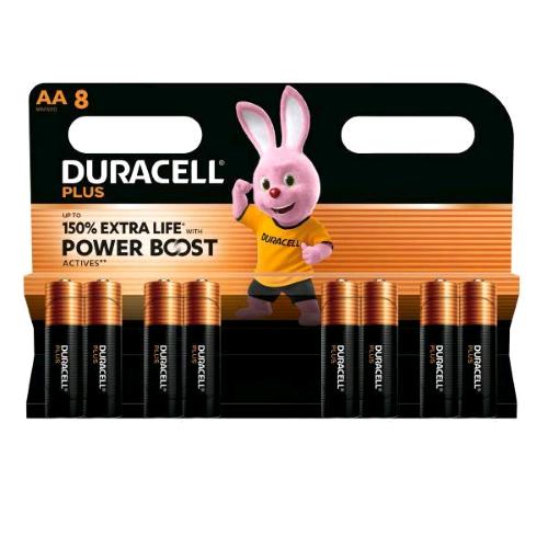 DURACELL PLUS POWERBOOST BATTERIA ALCALINA STILO AA 1.5 CONF 8 Pz.