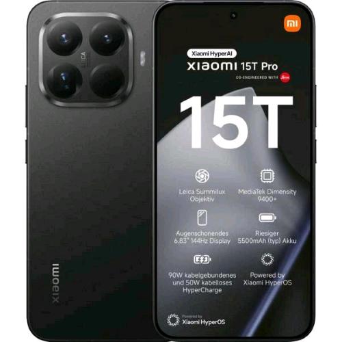 XIAOMI 15T PRO 5G DUAL SIM 6.83" OCTA CORE 256GB RAM 12GB 5G EUROPA BLACK