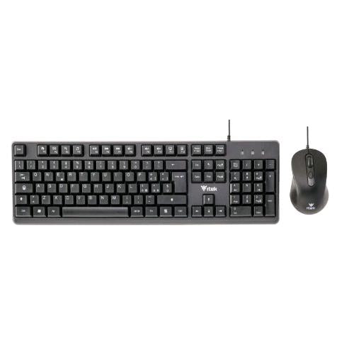 ITEK DEC C01 TASTIERA FULL SIZE QWERTY 105 TASTI + MOUSE USB NERO