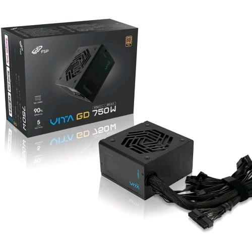 FSP VITA 750GD ALIMENTATORE 750 W 80 PLUS GOLD PFC ATTIVO ATX 3.1 NERO