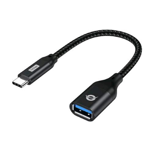CONCEPTRONIC ADATTATORE USB-C 3.2 GEN 2 MASCHIO A USB-A OTG FEMMINA 10Gb/s NERO