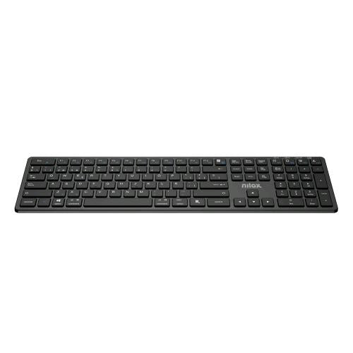 NILOX KEYBOARD TASTIERA ALLUMINIO DUAL WIRELESS + BLUETOOTH BATTERIA INTEGRATA L