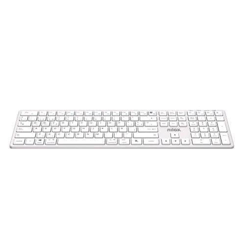 NILOX KEYBOARD TASTIERA ALLUMINIO DUAL WIRELESS + BLUETOOTH BATTERIA INTEGRATA L