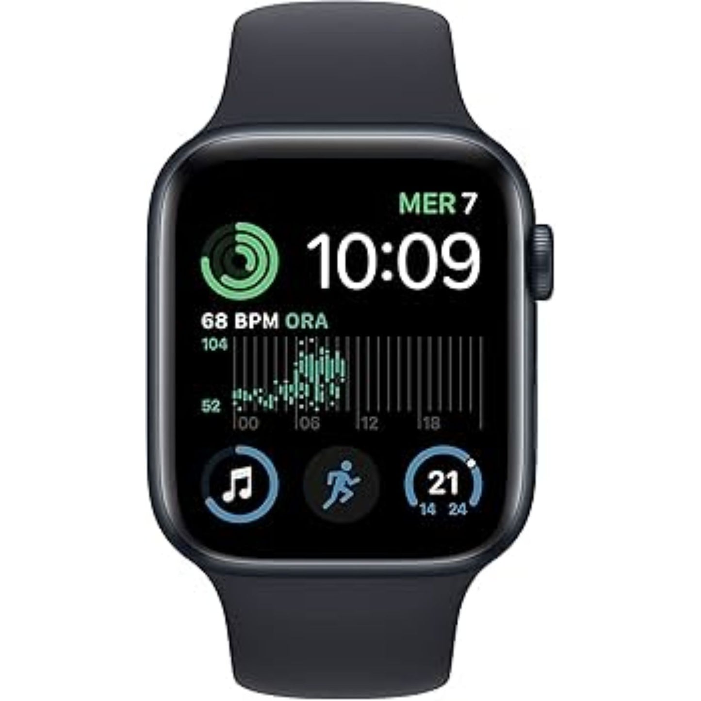 SMARTWATCH APPLE WATCH SE 2 44MM GPS ALLUMINIO MEZZANOTTE CON CINTURINO SPORT ME