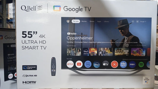 TV LED 55" QBELL 4K QT55UGF9B SMART TV GOOGLE ITALIA BLACK