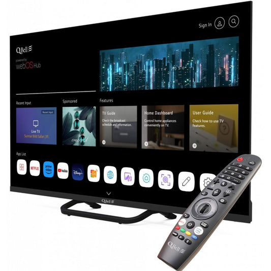 TV LED 50" QBELL 4K QT50UWF9A SMART TV WEBOS ITALIA BLACK