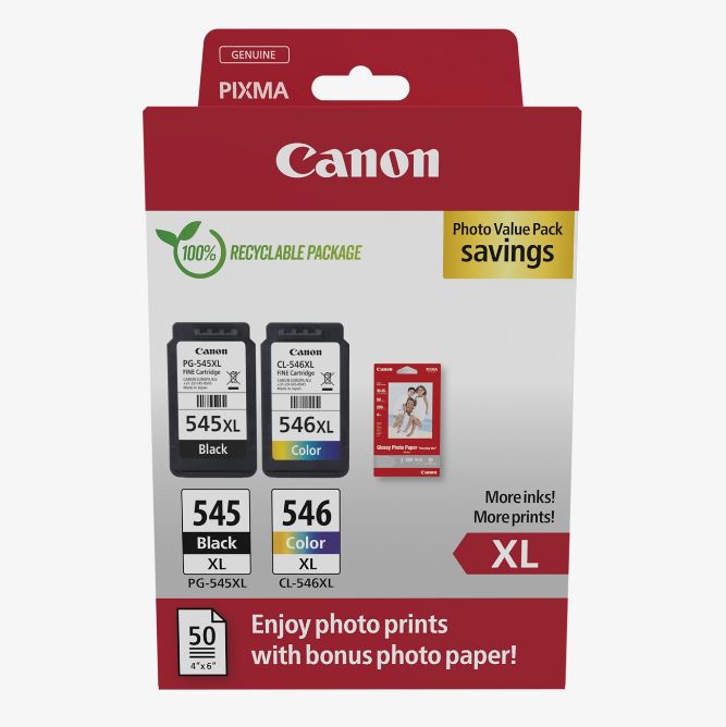 CARTUCCIA CANON MULTIPACK 8286B011 PG-545XL/CL-546XL