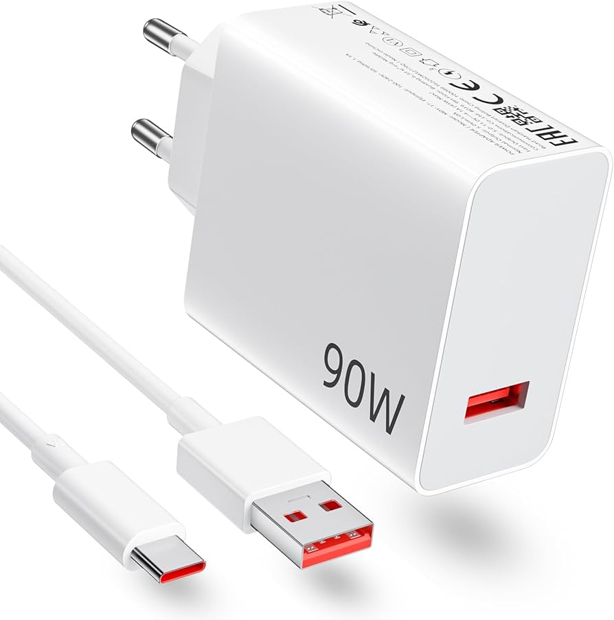 CARICABATTERIA DA RETE 90W XIAOMI BHR07ZBEU USB-A + CAVO TYPE-C