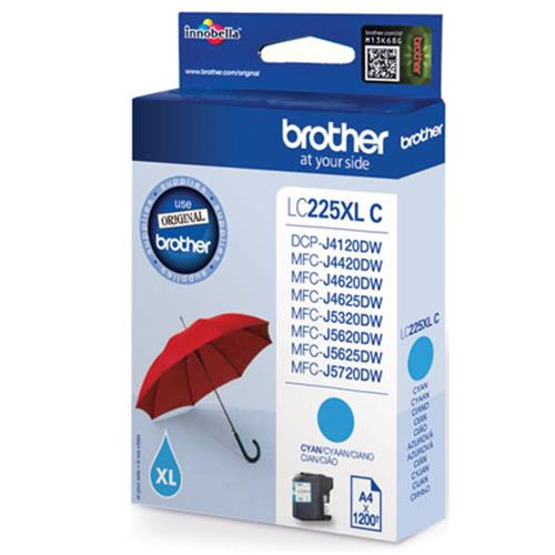 BROTHER LC-225XLC CARTUCCIA CIANO PER MFC J4420DW-J4620DW-J5320DW-J5620DW-J5720D